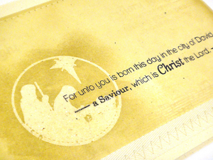 A Child is Born Card - detail