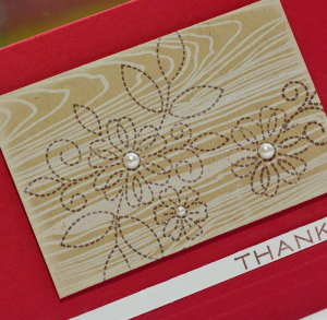 Stitched Thank You detail