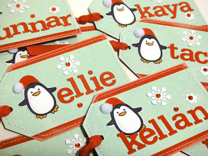 Winter Penguin 2011 Christmas Tags