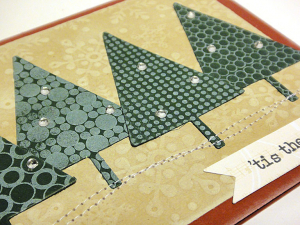 'Tis the Season Trees Card - detail