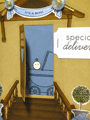 Welcome Baby Boy Card - detail