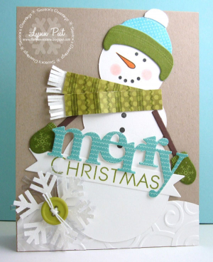 Shape Up Merry Christmas Snowman by Lynn Put