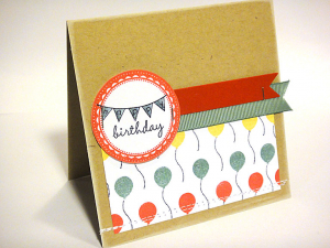 Happy Birthday Balloons Card