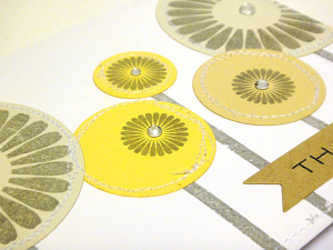 Lazy Daisy Thank You Card - detail