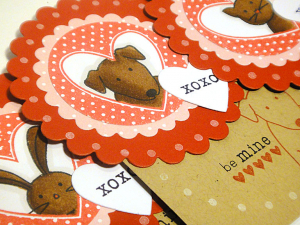 Scallop Circle Heart Valentines - detail