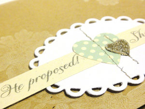 He & She Engagement Card - detail