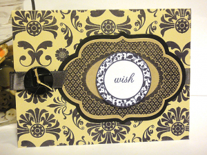 Framed Damask Wish Card