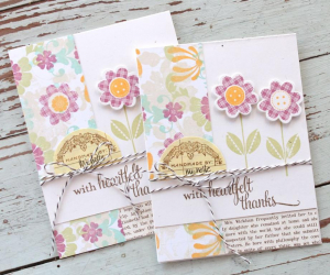 Heartfelt Thanks Flower Cards