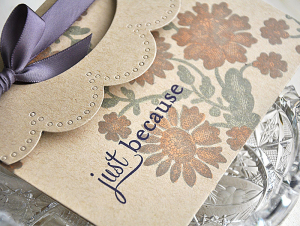 Just Because Detail Tri Fold Card