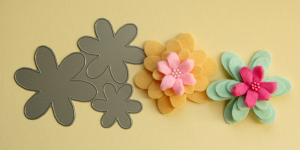 Frilly Flower Felt Barrettes
