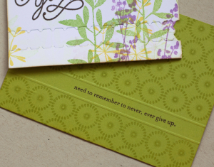 Never give up! inside