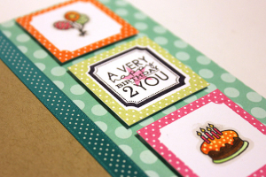 Bright Birthday Card - detail