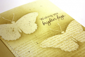 Brighter Days Butterfly Card - detail