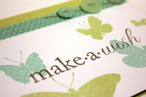 Butterfly Wish Card - detail