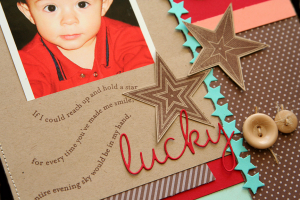 lucky stars layout - closeup