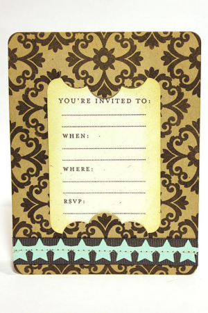 Elegant Damask Birthday Invitation