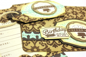 Elegant Damask Birthday Ensemble - detail