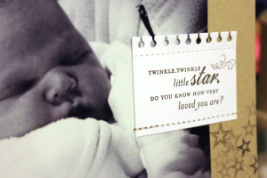 Baby Porter Scrapbook Page - detail