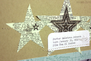 Baby Porter Scrapbook Page - detail