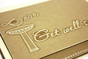 Bird Get Well Card - detail