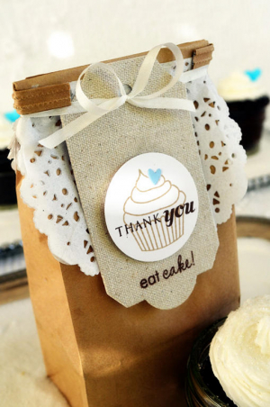 Cupcake Bag Tag Detail