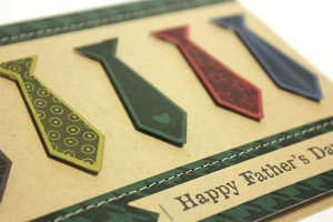 Ties for Dad Card- detail
