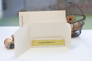 Baby Face Gift Card Holder inside