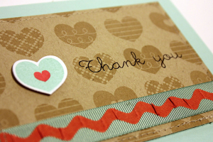 Thank You from my Heart Card - detail