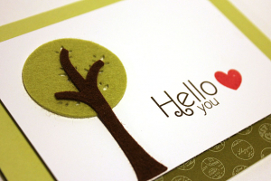 Hello You Tree Card - detail