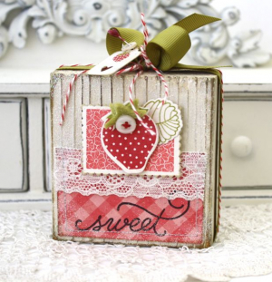 Berry Sweet Altered Wood Block