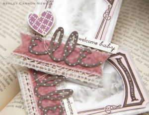 Glassine Baby Announcement detail