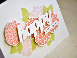 Happy Birthday Hydrangea Bunch Detail