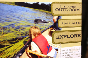 Canoe Adventure Scrapbook Page - detail