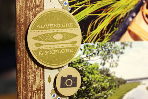 Canoe Adventure Scrapbook Page - detail
