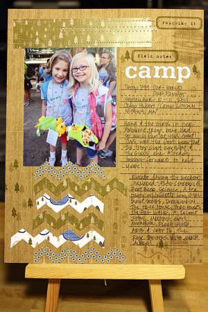 Girl Scout Camp Scrapbook Page