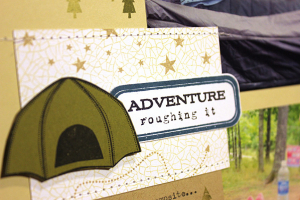 Roughing It Scrapbook Page - detail