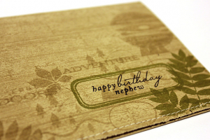 Woodsy Nephew Birthday Card - detail