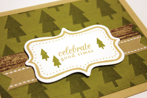 Woodsy Celebrate Card - detail