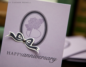 Anniversary Hydrangea Card Detail