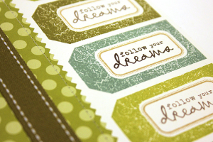 Tagged Dreams Card - detail