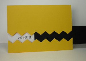 Charlie Brown birthday card (front partially opened)