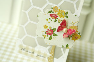 Thank You Vellum card - detail