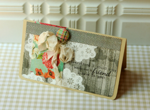 Friend Doily card - detail