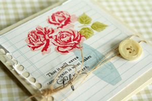 Vase of Flowers card - detail