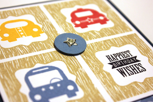 Happy Car Birthday Card - detail