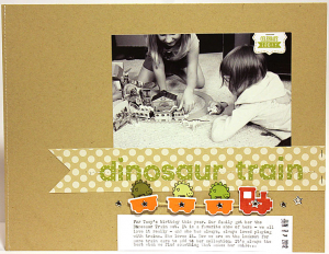 Dinosaur Train Scrapbook Page