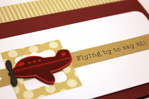 Flying By to Say Hi Card - detail