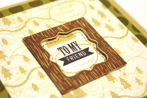 Woodsy Friend Card - detail