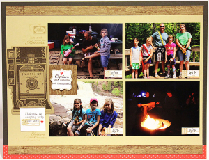 Finland Camping Trip Snapshots Scrapbook Page