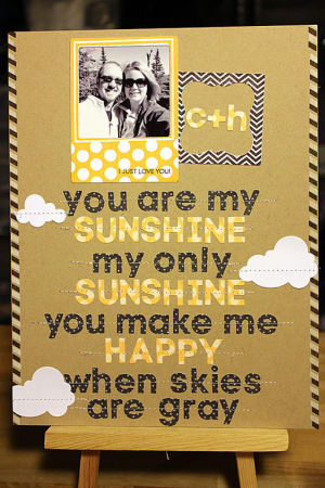 You Are My Sunshine Scrapbook Page